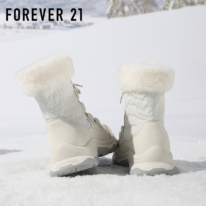 F21厚底东北保暖大棉鞋女2025