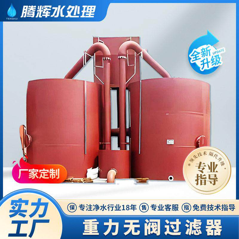重力式无阀过滤器河水回流污水处理无阀滤池泳池重力无阀过滤器