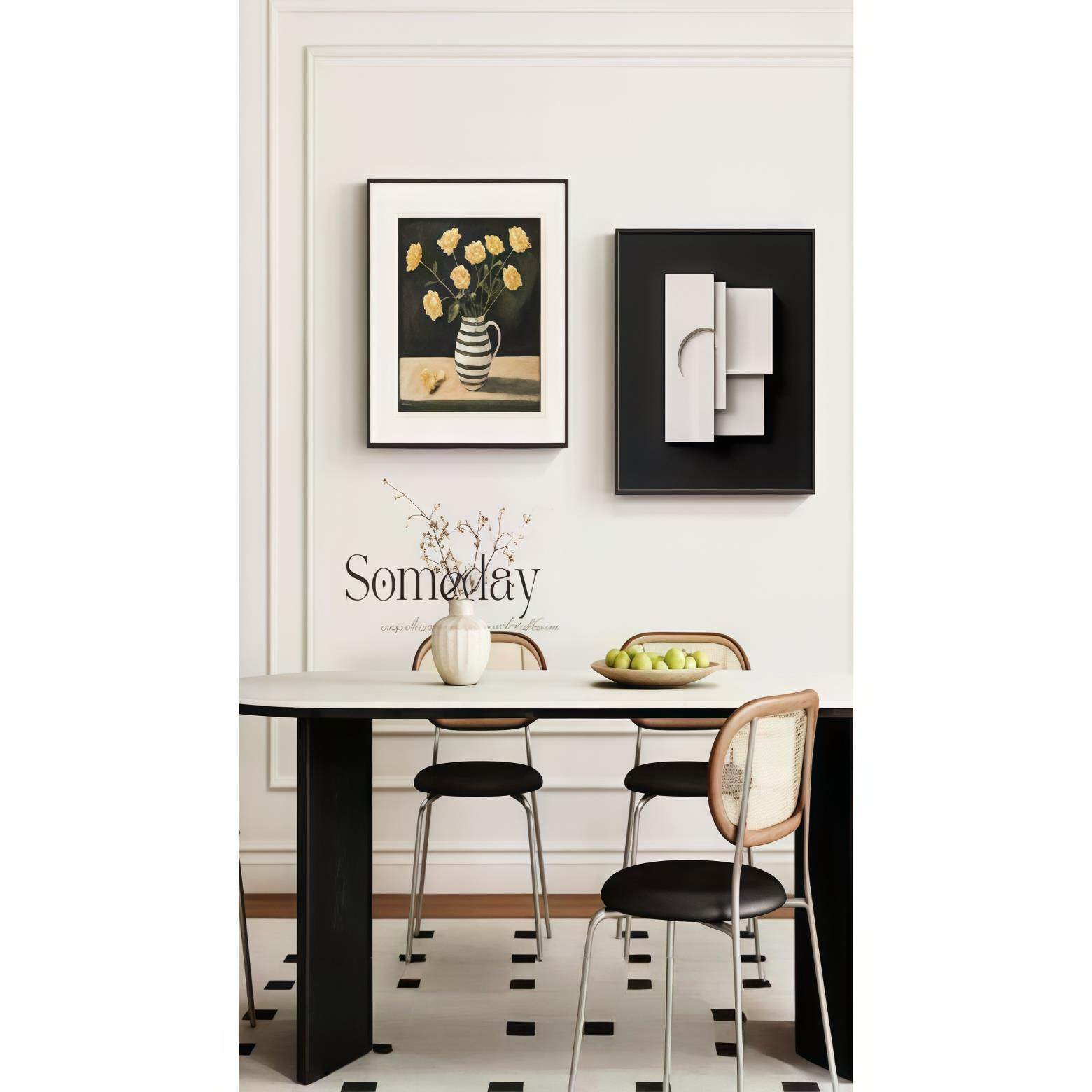 现代简约餐厅装饰画覆古风餐桌墙面挂画小众艺术客厅卧室床头挂画,家居饰品,油画,淘宝优惠券,粉丝福利购,淘宝优惠卷