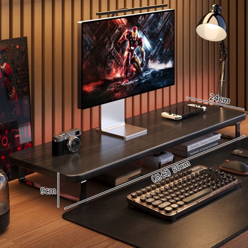 电竞房台式电脑显示器增高架置物架桌面收纳架托架加长笔记本支架