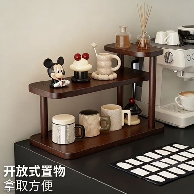 桌面置物架杯子收纳架子餐桌台面工位水杯咖啡杯茶具桌上小型杯架