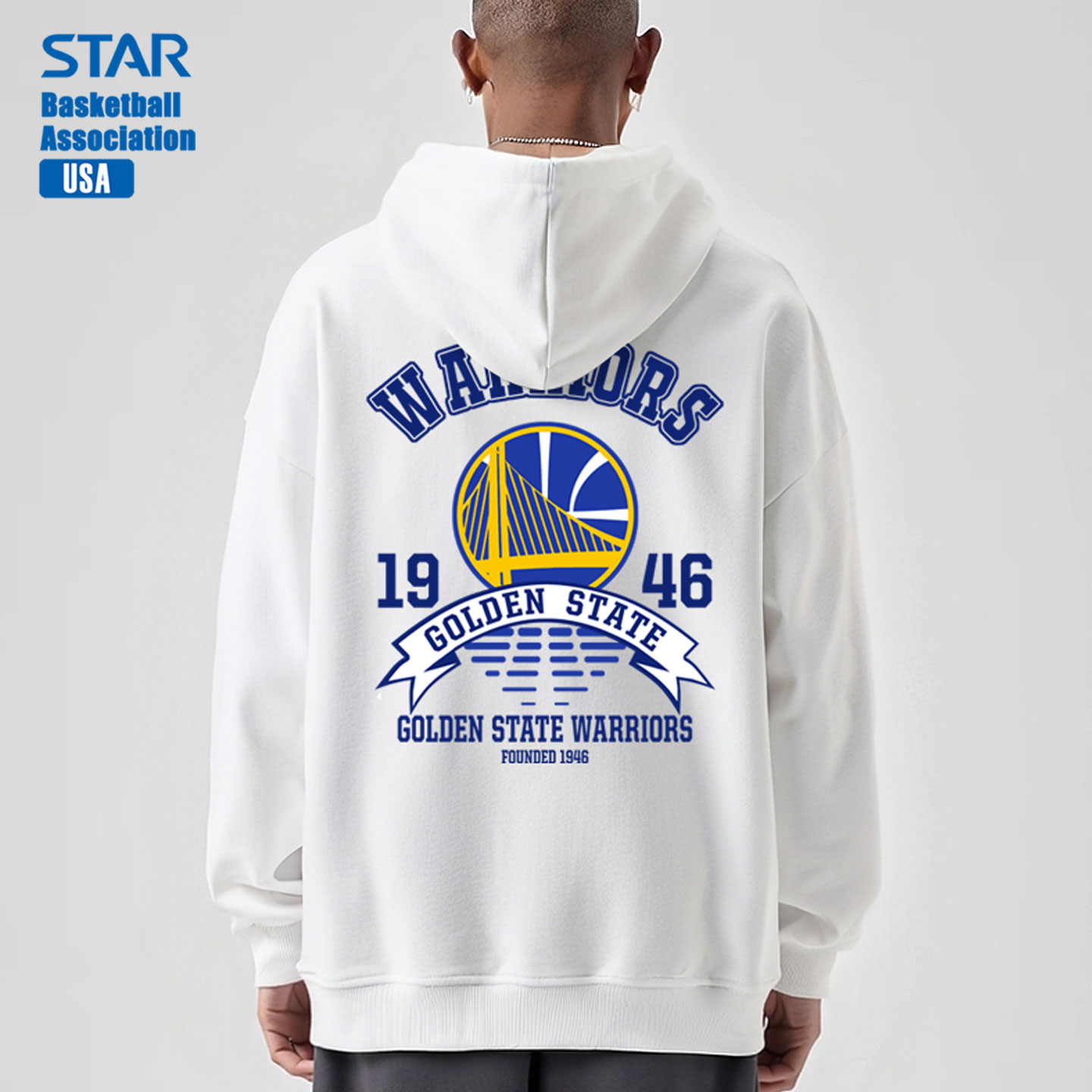 篮球勇士球衣男运动训练帽衫卫衣