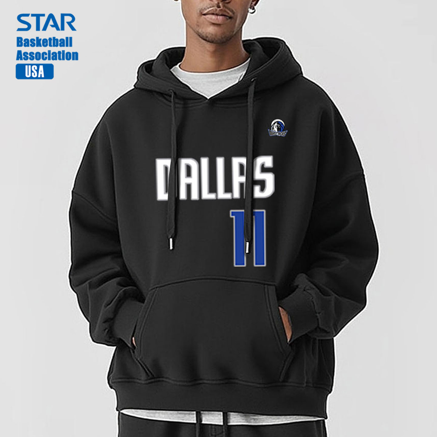 独行侠欧文篮球训练卫衣帽衫男