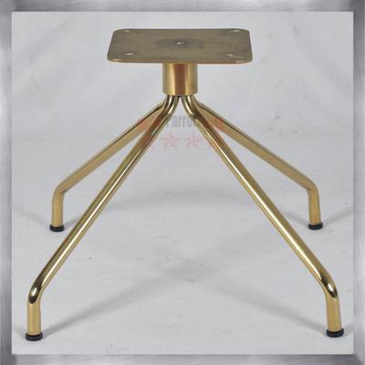 外贸原单不锈钢四爪高脚沙发休闲椅底座款式新颖镜面钛金色椅子脚