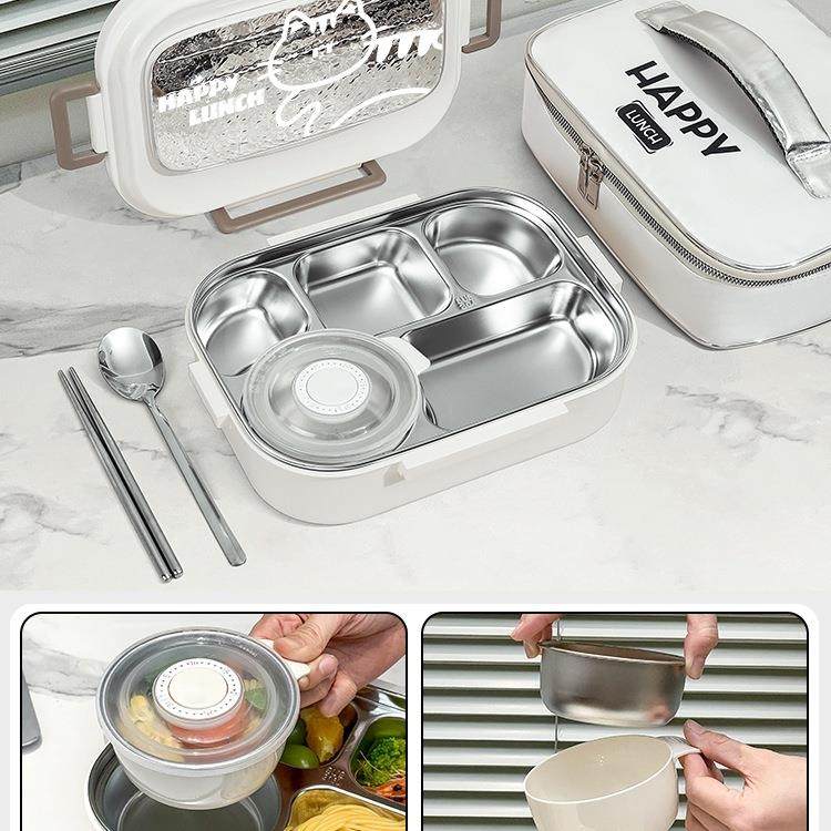 不锈钢保温饭盒上班族微波炉加热初中小学生2025新款便当餐盒