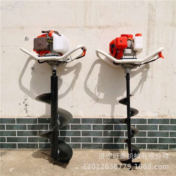植树钻眼挖坑机 双人操作挖坑机 四冲程汽油钻坑机