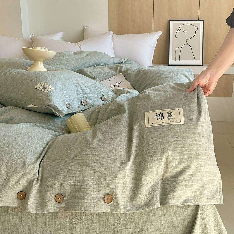 A类母婴级纯棉透气全棉被套单件150x200x230棉麻被罩单人学生双单