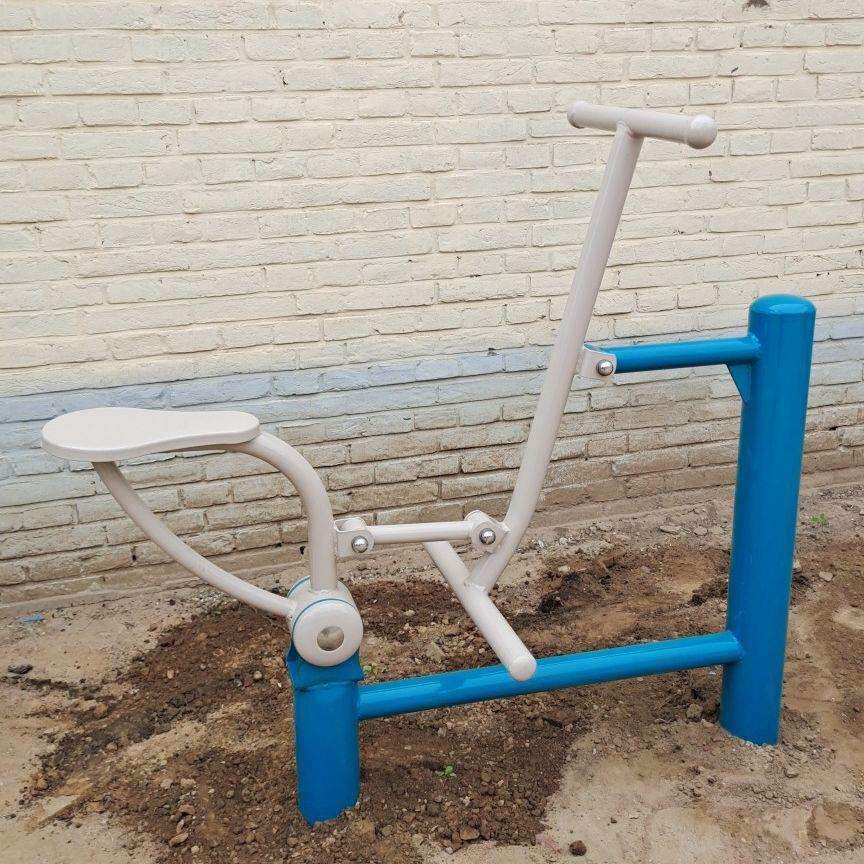 供应户外健身新国标小区公园器材户外路径三位扭腰器平步机