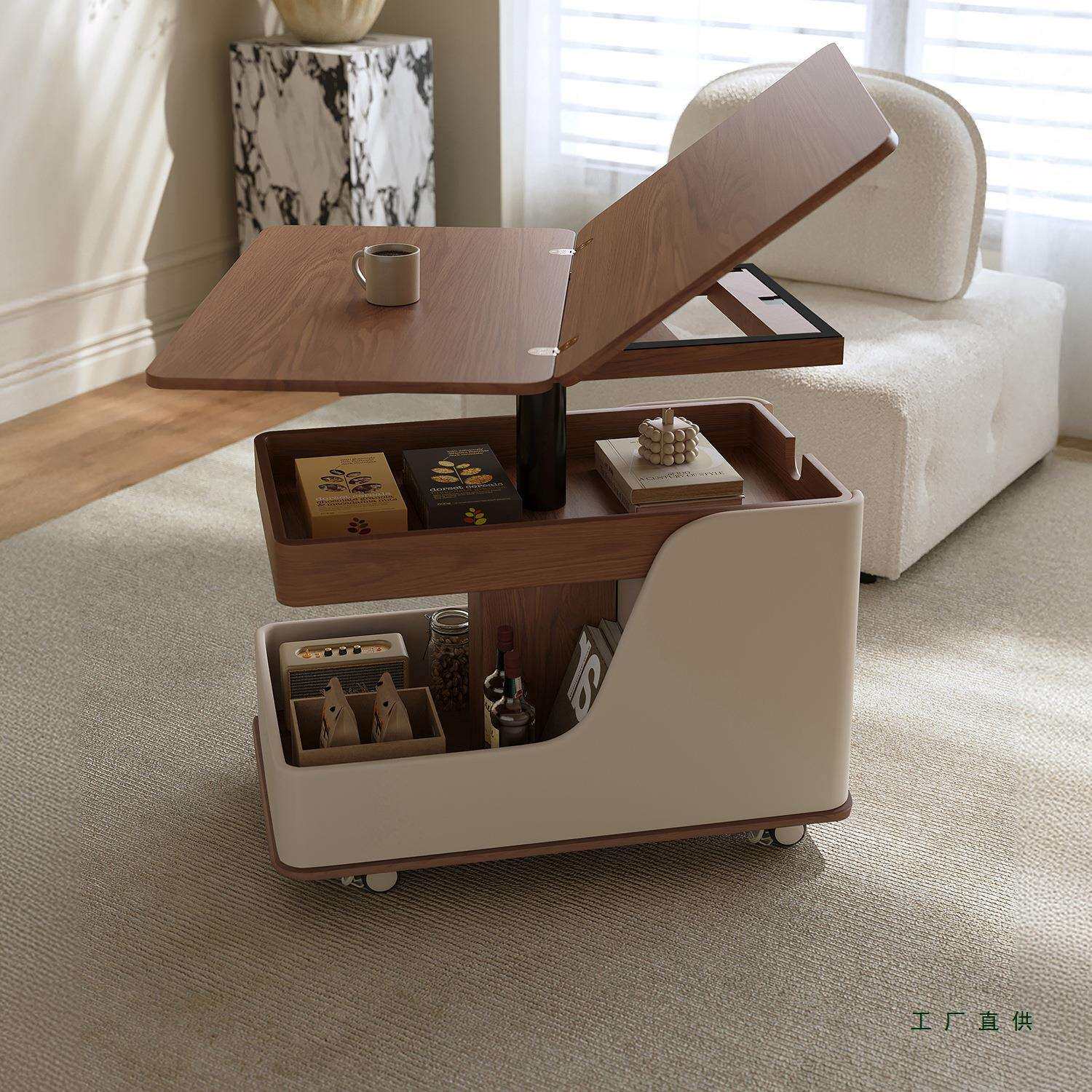 可移动茶几简约小户型现代折叠客厅新款沙发升降家用推车边几