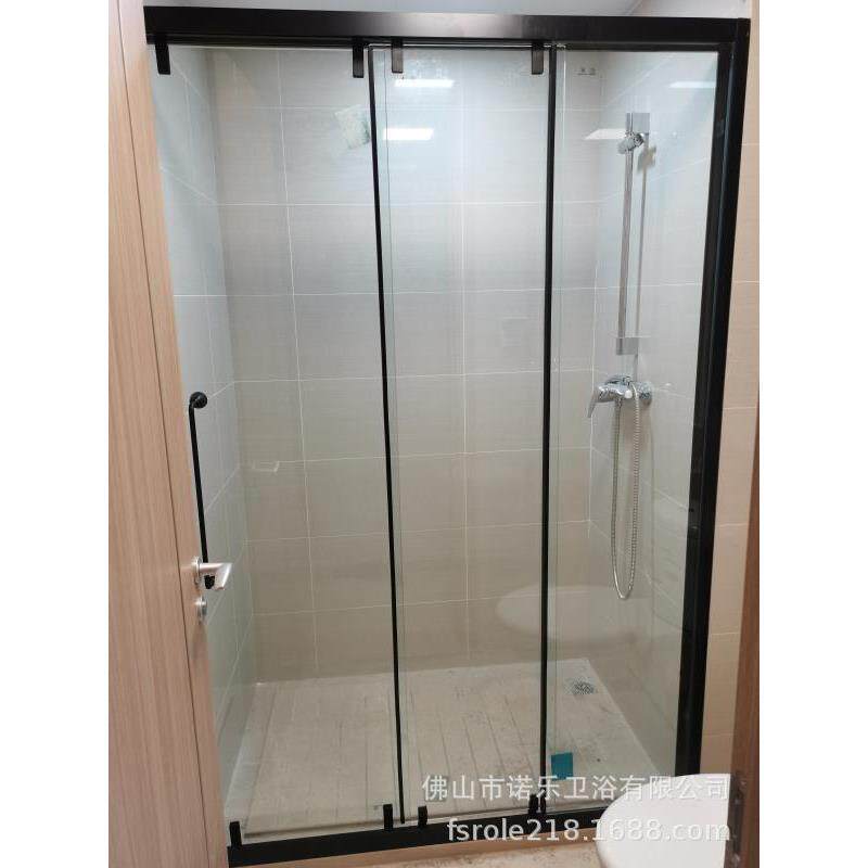 外贸批量工程不锈钢淋浴房隔断简易干湿分离沐浴室移门玻璃