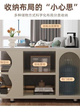fLE沙发边柜侧边柜客厅岩板方几轻奢侧边储物桌子简约现代角几小