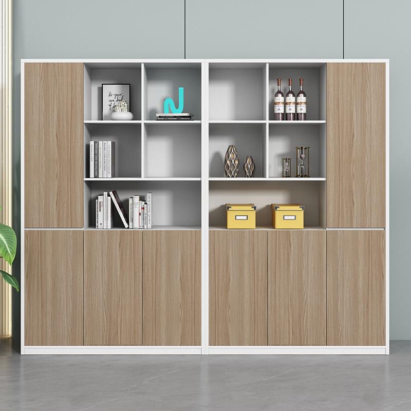 办公文件柜办公室落地档案柜简约现代办公家具办公老板桌配套书柜