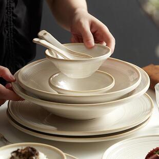 餐具家用乔迁轻奢风中式简约现代感2025新款碗碟盘子套装