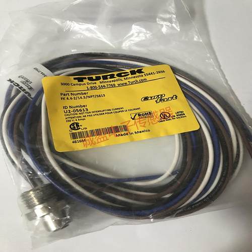 图尔克连接线1-800-544-7769现货FK4.4-2/14.5/NPT/S613