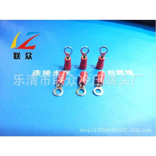 【紫铜O型】圆形预绝缘端头RV1.25-4SO型端头1.5-4冷压端头线鼻子