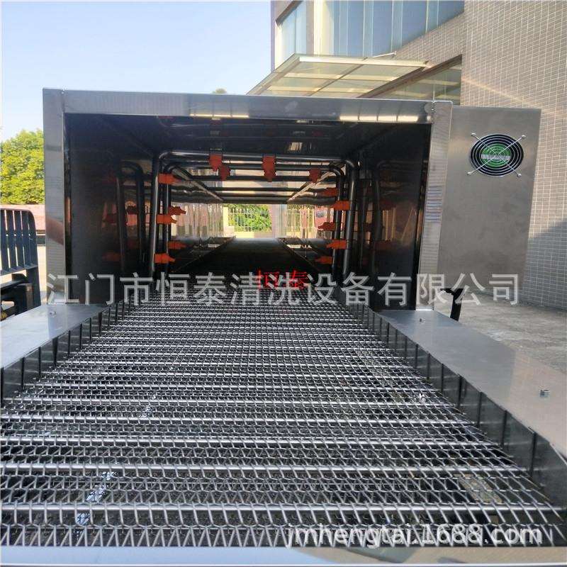 广东铝制灯杯除油去蜡清洗机汽车灯罩压喷淋清洗烘干流水线