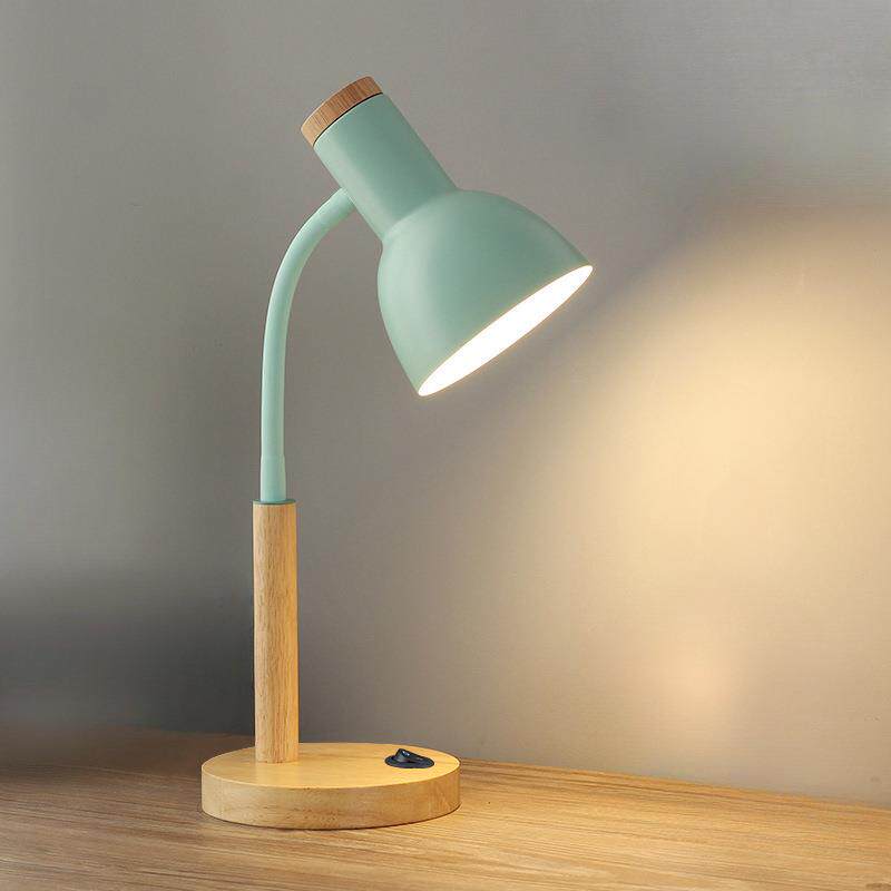 北欧复古台灯学习专用护眼书桌家用宿舍灯高颜值卧室床头灯插电式