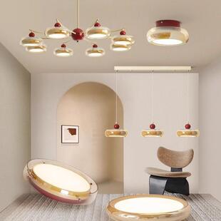 法式奶油风客厅吊灯高级感中古风主灯2024新款设计师vintage灯具