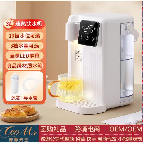 3L饮水机小型家用速热直饮机桌面台式智能触控工厂一件