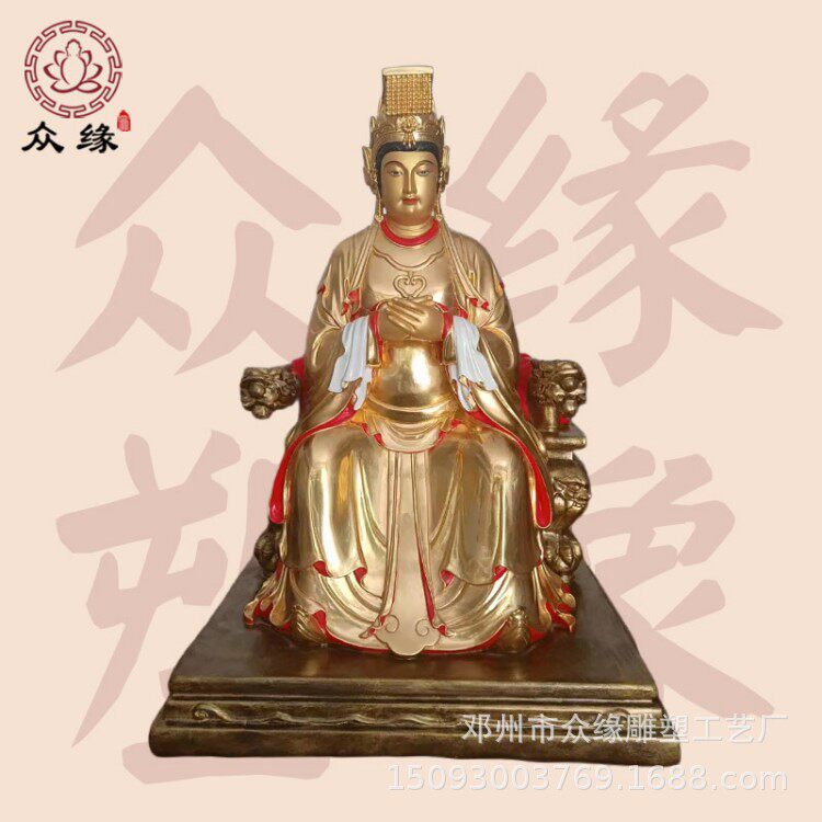彩绘妈祖林默娘大型立像树脂玻璃天后天上圣母海神娘娘雕塑