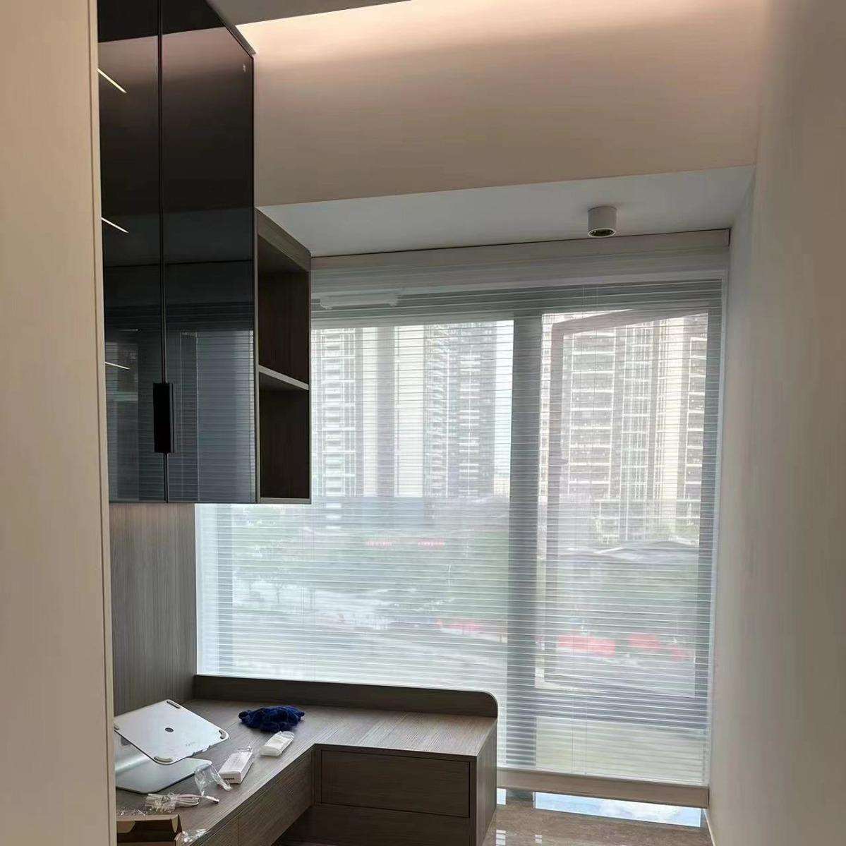 宇弘窗帘拉珠蜂巢帘隔热防水降噪风琴帘客厅阳台卧室卫生间蜂窝帘