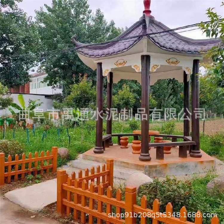 凉亭直销 户外庭院仿实木中式公园仿古建景观长廊 防木亭子