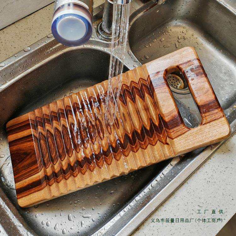 香樟木搓衣板老式迷你小洗衣板洗衣服大号加厚实木搓衣板家用