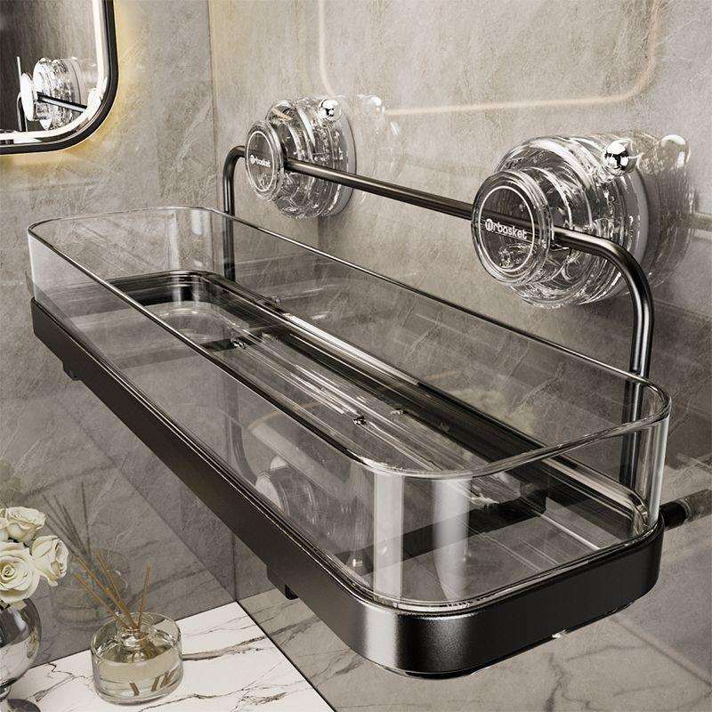 卫生间置物架吸盘浴室洗漱台洗手间免打孔壁挂式挂墙上厕所收纳架