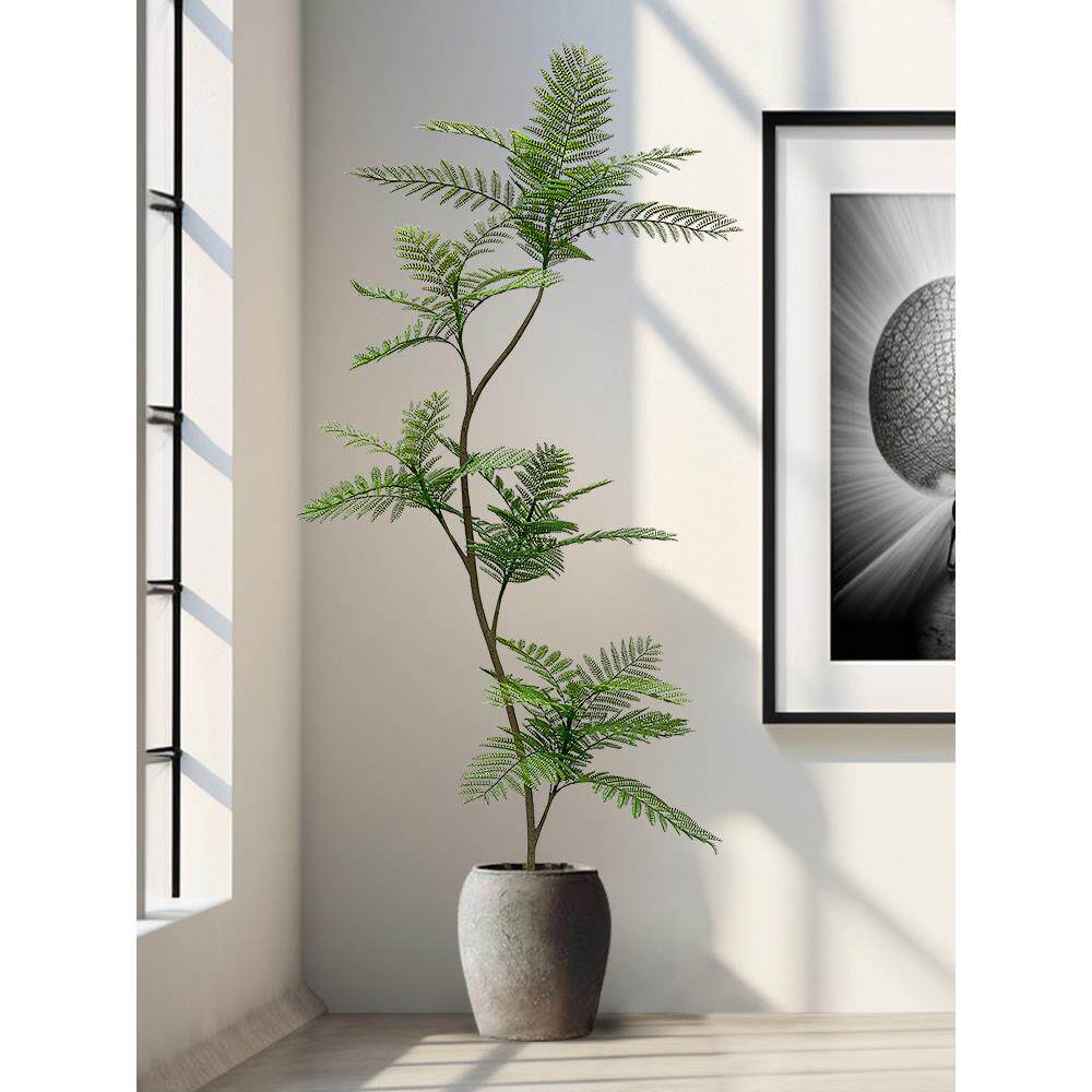 绿植蓝花楹轻奢室内客厅装饰花仿生假植物大型落地盆栽树