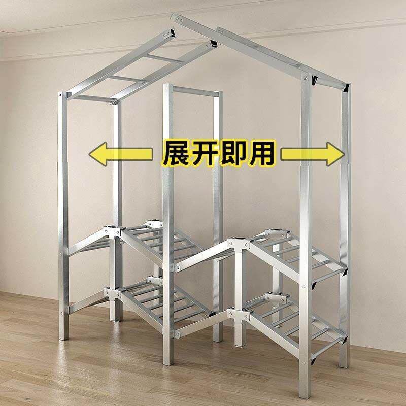 不锈钢折叠衣柜免安装简易布衣柜家用卧室出租房收纳衣橱钢架结实