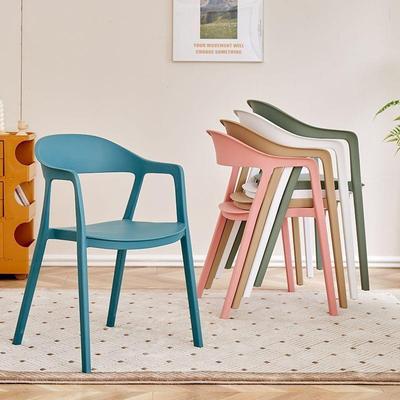 简约塑料户外椅休闲家用客厅靠背座椅网红成人加厚庭院可叠放餐椅