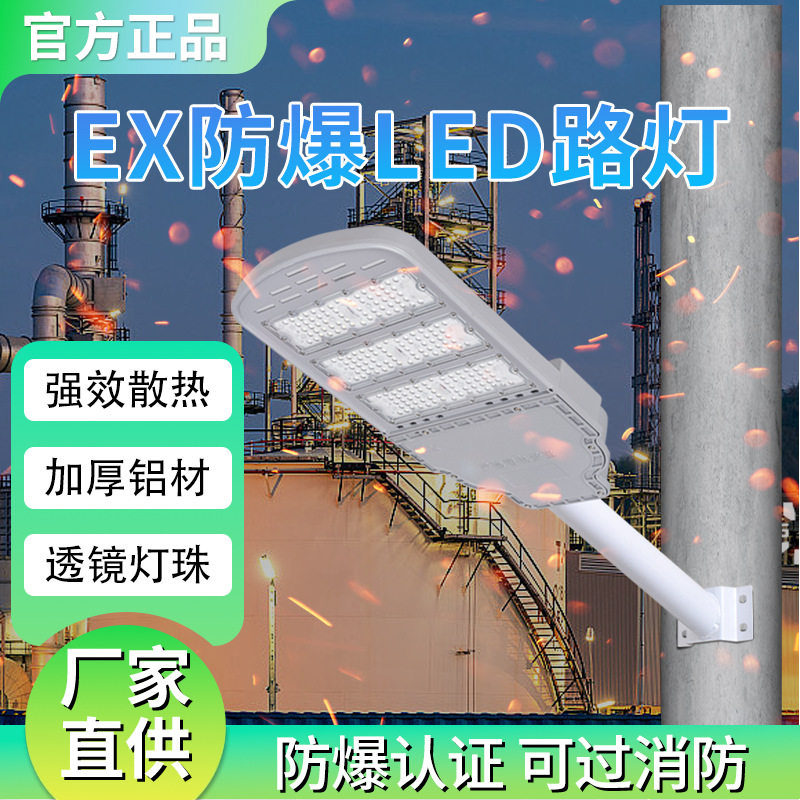 亚明LED防爆路灯投光灯250W工程工厂加油站垃圾场市政道路照明灯