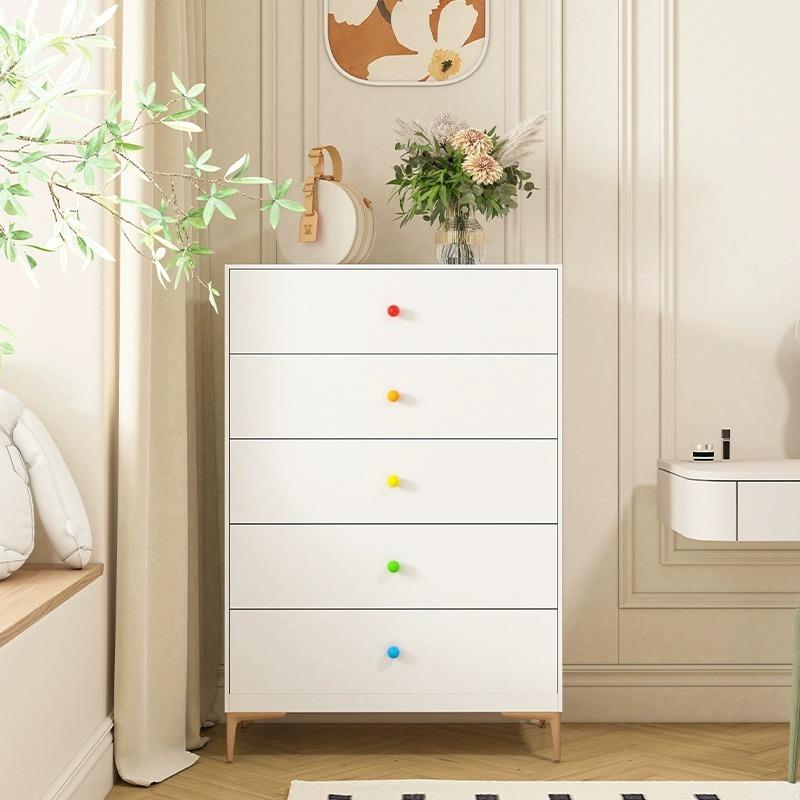 网红钢制唐彩把手抽屉式斗柜加厚现代家用简约多层收纳多斗储物柜