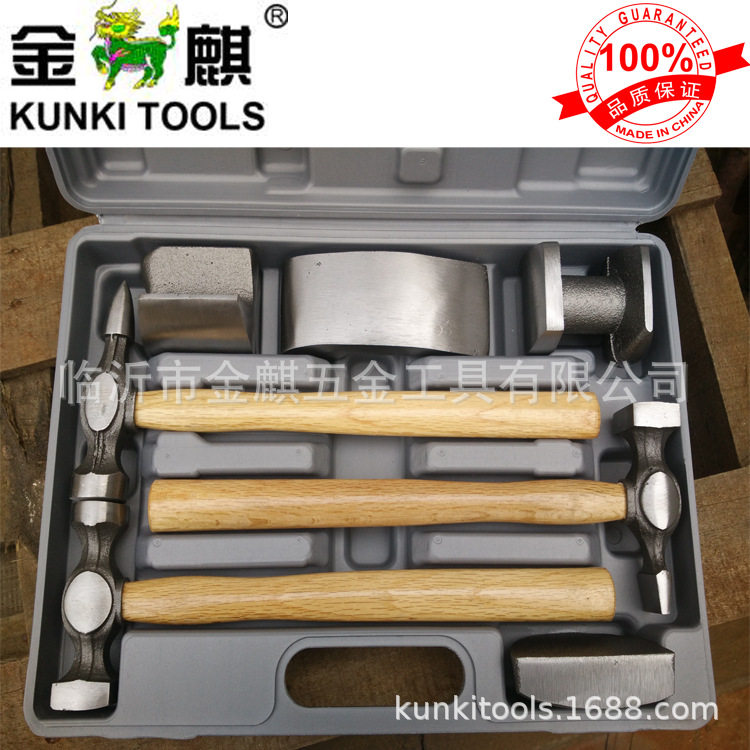 七件套青冈木柄仿锻汽车修理钣金工具 K7PCS013