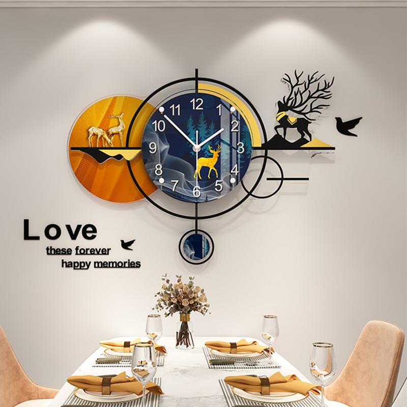新款钟表装饰挂钟客厅简约创意现代挂墙艺术时尚网红家用大气时钟