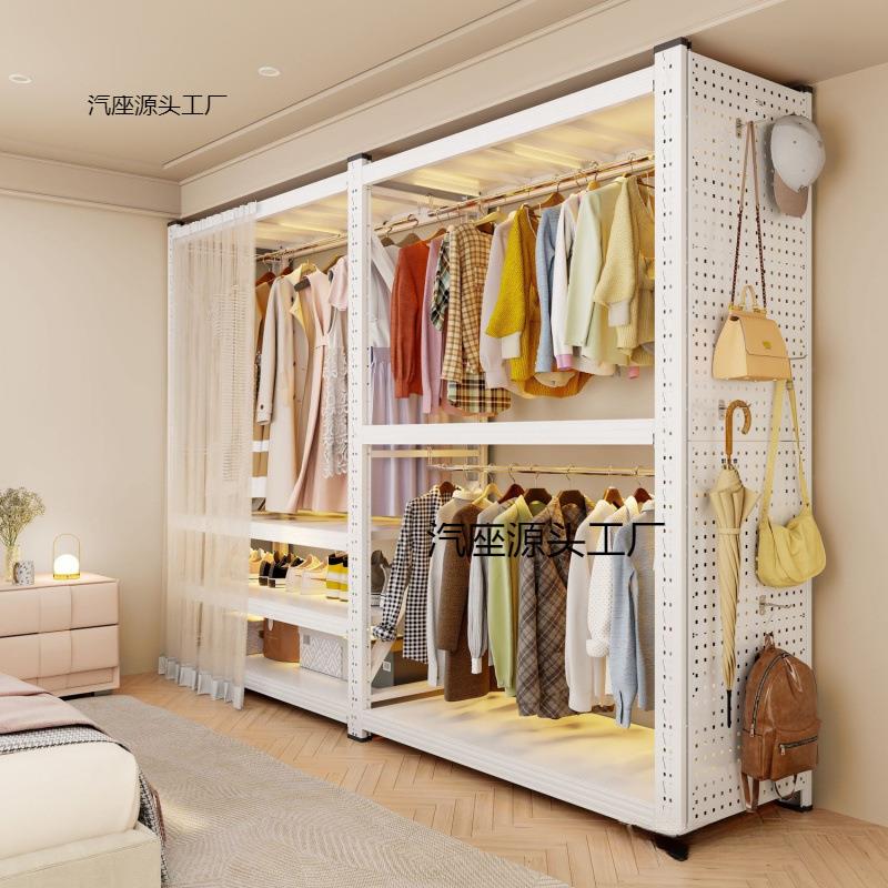 服饰货架衣柜简易衣架组装卧室衣帽间收纳架子落地开放式金属衣柜