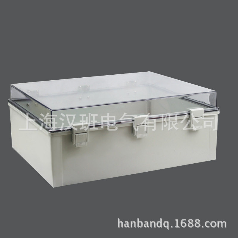 工程塑料透明盖防水配电箱600*400*220 PC铰链式防水电器箱翻盖盒