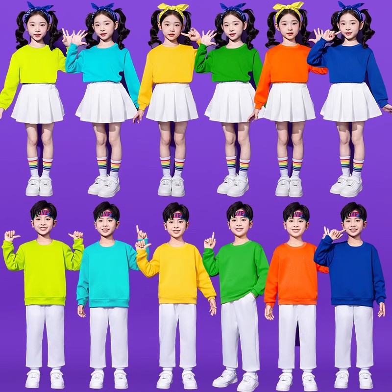 糖果彩色卫衣中小学生运动会开幕