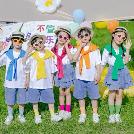 六一儿童合唱演出服小学生运动会开幕式服装班服幼儿园啦啦队表演