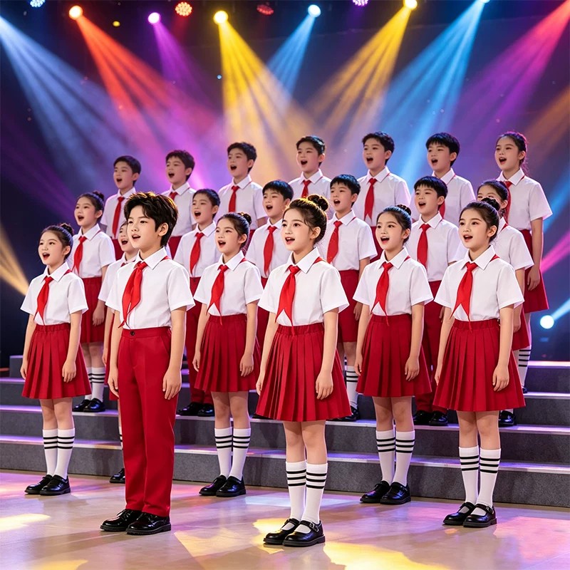 国庆红领巾儿童合唱朗诵演出服