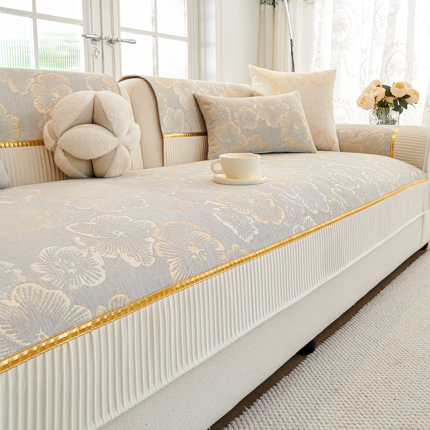 雪尼尔沙发垫2026新款四季通用防滑坐垫轻奢高级感直排真皮沙发垫,居家布艺,沙发垫,淘宝优惠券,粉丝福利购,淘宝优惠卷