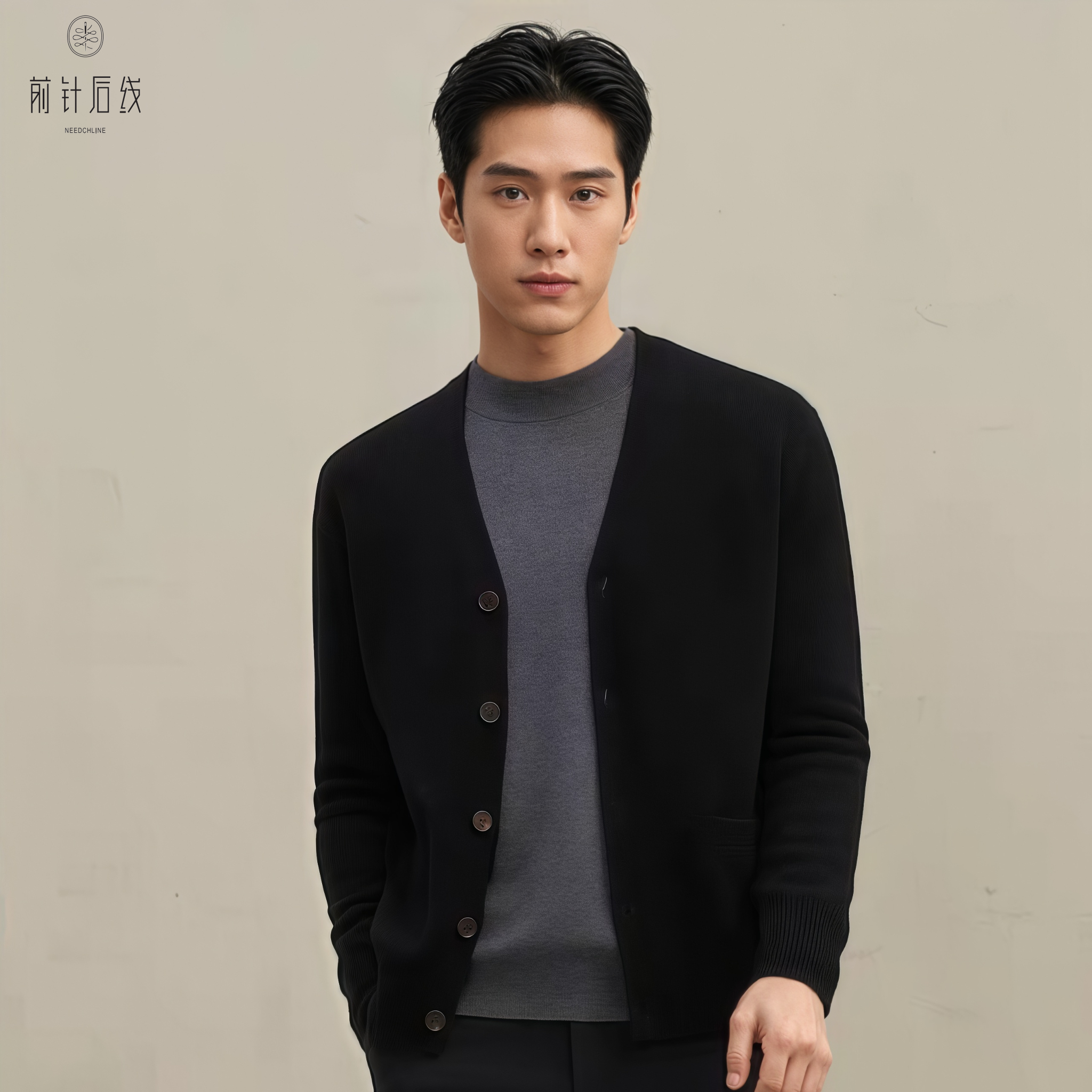 前针后线100%纯羊绒衫男士V领长袖开衫外套精纺商务秋冬保暖男款,男装,羊绒开衫,淘宝优惠券,粉丝福利购,淘宝优惠卷