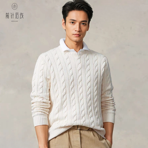 100纯羊绒加厚圆领保暖