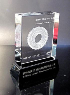 水晶内雕机械模型商务纪念品公司开业庆典礼品办公室摆件厂家