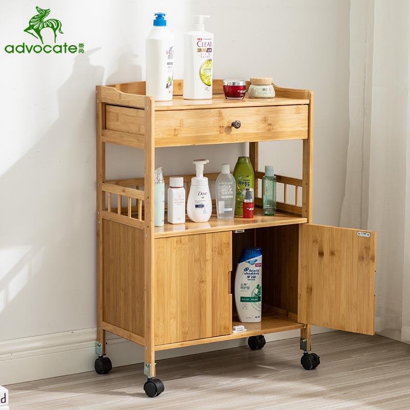 可移动带轮厨房储物架手推车客厅收纳落地美容院小推车用品置物架