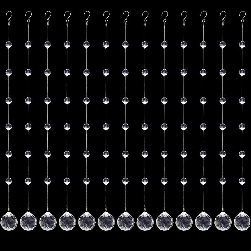 0WYV婚庆水晶珠帘珠串珠链子吊顶布置婚礼现场装饰用品菠萝珠门帘