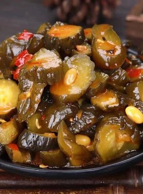香甜脆瓜蜜汁脆黄瓜香辣酱黄瓜腌菜开胃即食下饭菜酱菜咸菜批发