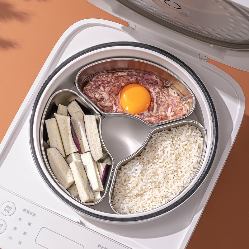 304扇形不锈钢蒸盒蒸盘蒸锅专用碗蒸饭神器蒸米饭电饭煲扇形蒸碗