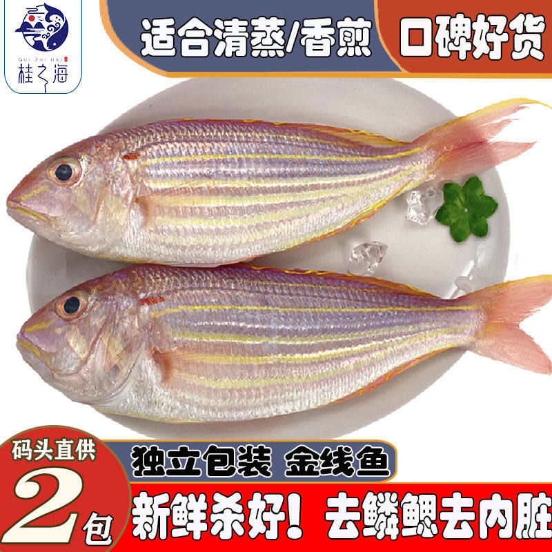 北海金线鱼新鲜冷冻深海鱼鲜活去鳞鳃去内脏冰鲜海鱼金丝鱼顺丰