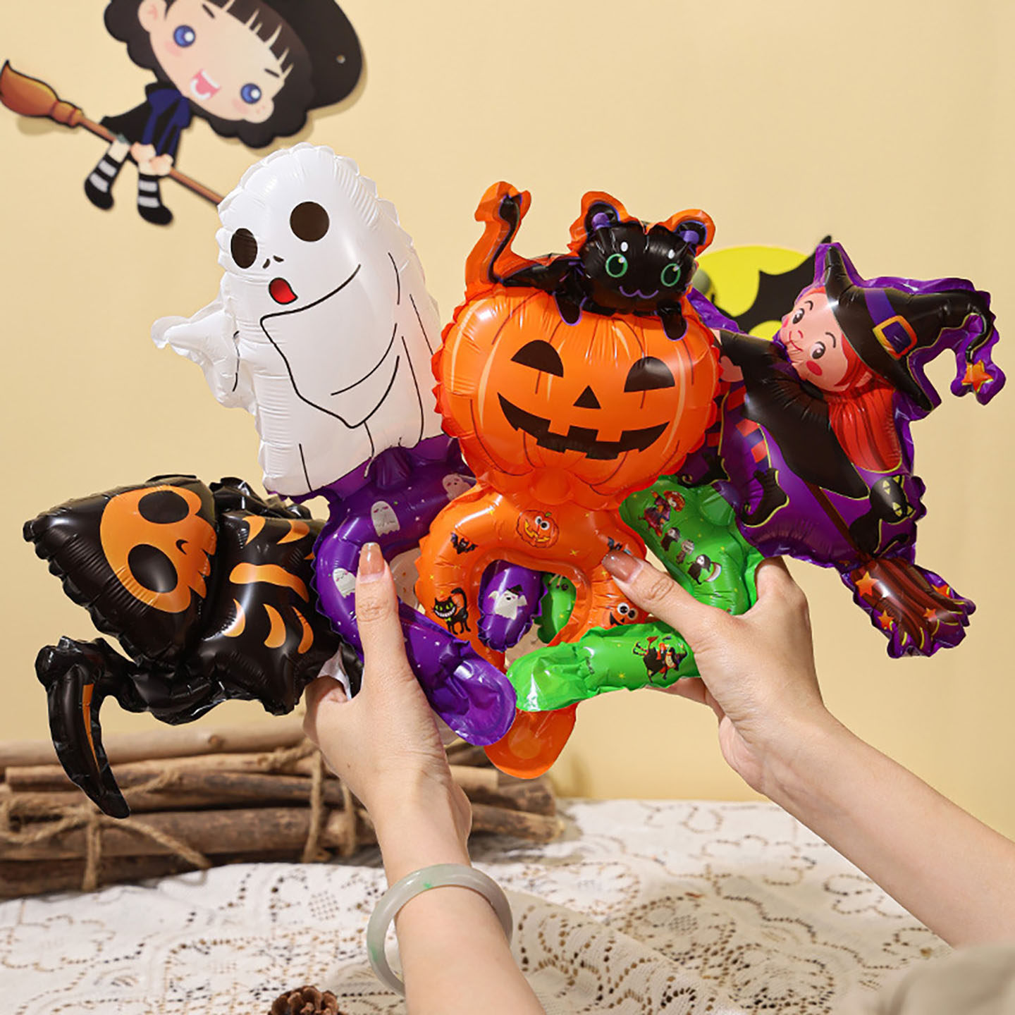 万圣节主题南瓜幽灵蜘蛛骷髅发箍打击棒气球气氛装饰节日COS布置,节庆用品/礼品,气球,淘宝优惠券,粉丝福利购,淘宝优惠卷